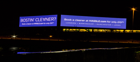 Largest Digital Billboard in Europe for Hassle.com